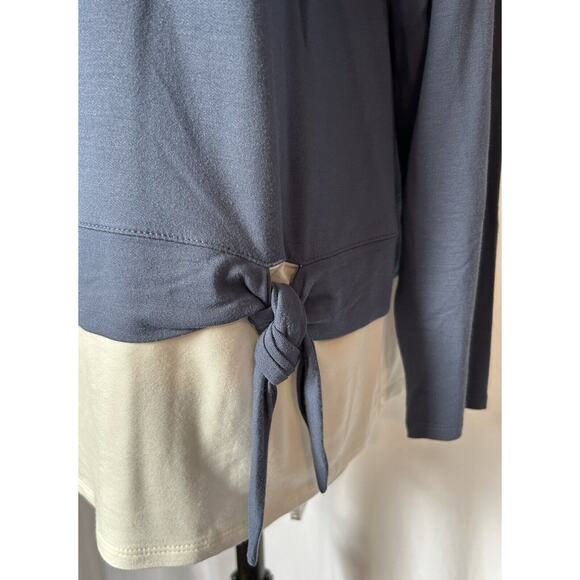 J. Jill Blue Soft Cotton Pullover Top Tee Shirt Blouse Womens M - Picture 2 of 5